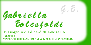 gabriella bolcsfoldi business card